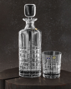 Ekskluzywny komplet do whisky BOHEMIA RICKY 6+1 w skrzynce z GRAWEREM