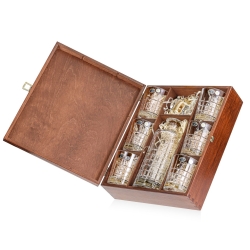 Ekskluzywny komplet do whisky BOHEMIA RICKY 6+1 w skrzynce z GRAWEREM