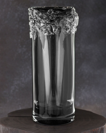 Przejdź do produktu Ekskluzywny ręcznie robiony Wazon szklany na kwiaty czarny HANDMADE 36 cm - 2 GATUNEK