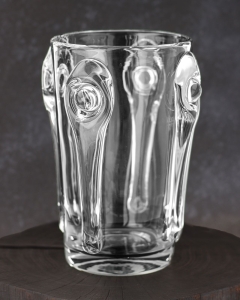 Ekskluzywny ręcznie robiony Wazon szklany na kwiaty bezbarwny HANDMADE 24,5 cm - 2 GATUNEK