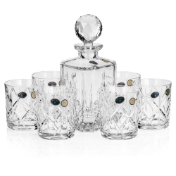 Ekskluzywny komplet do whisky BOHEMIA YORK 6+1 w skrzynce z GRAWEREM