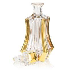 Ekskluzywna kryształowa karafka do whisky BOHEMIA GOLD PRAGUE 900ml
