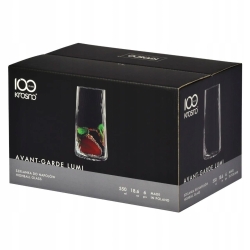Szklanki ryflowane / karbowane z OPTYKIEM KROSNO Avant-Garde LUMI wysokie do napojów 540 ml 6 szt