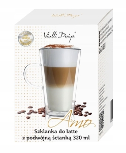 Szklanka termiczna kubek do kawy herbaty Vialli Design AMO 320ml 1szt