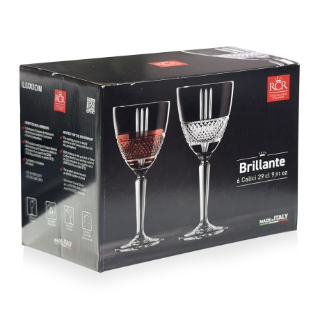 Przejdź do produktu Kryształowe kieliszki do wody, wina RCR BRILLANTE 290 ml | 6 szt.
