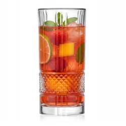Kryształowe wysokie szklanki long drink RCR BRILLANTE 370 ml | 6 szt.