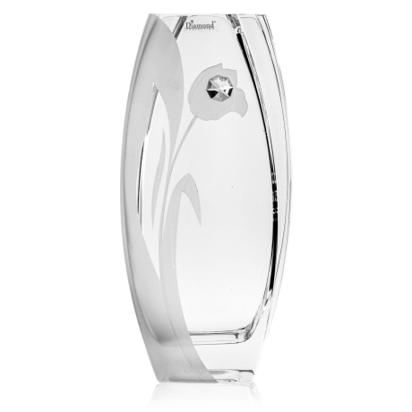 Przejdź do produktu Wazon szklany dekoracyjny z pryzmatem SWAROVSKI 32cm X2771 