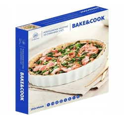 Porcelanowe naczynie ryflowane do zapiekania LUBIANA Bake&Cook 25 cm