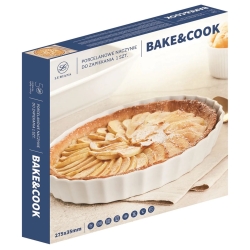 Porcelanowe naczynie ryflowane do zapiekania LUBIANA Bake&Cook 27,5 cm