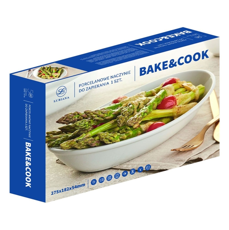 Porcelanowe naczynie żaroodporne do zapiekania LUBIANA Bake&Cook 27,5 cm