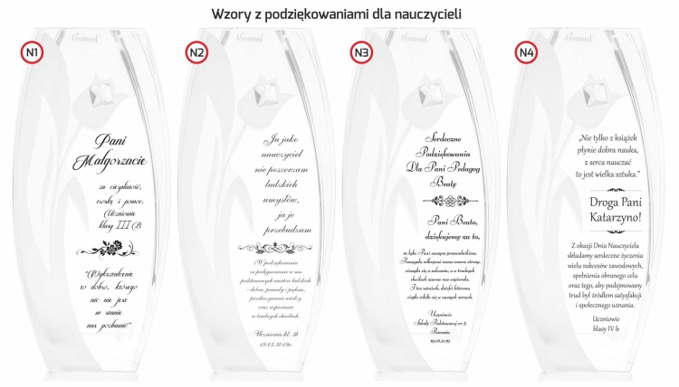 Wazon szklany dekoracyjny z pryzmatem SWAROVSKI 32cm X2772 i grawerem, na ślub, podziękowania