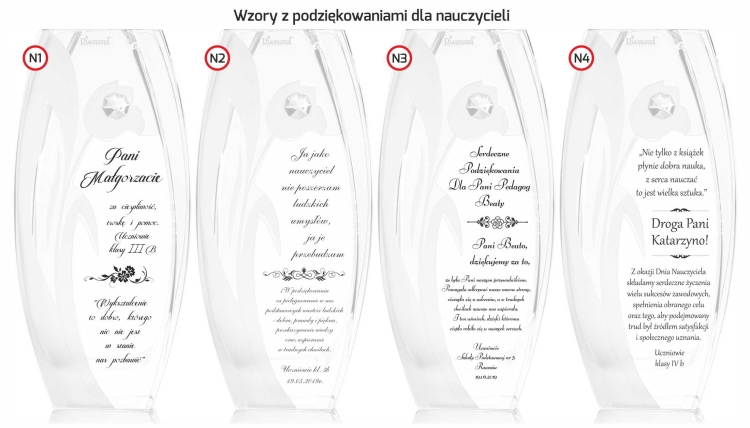 Wazon szklany dekoracyjny z pryzmatem SWAROVSKI 32cm X2771 i grawerem, na ślub, podziękowania