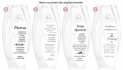 Wazon szklany dekoracyjny z pryzmatem SWAROVSKI 32cm X2771 i grawerem, na ślub, podziękowania