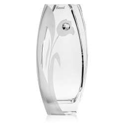 Wazon szklany dekoracyjny z pryzmatem SWAROVSKI 32cm X2771 i grawerem, na ślub, podziękowania