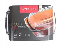 Szklane naczynie żaroodporne do zapiekania prostokątne Termisil 5,7L