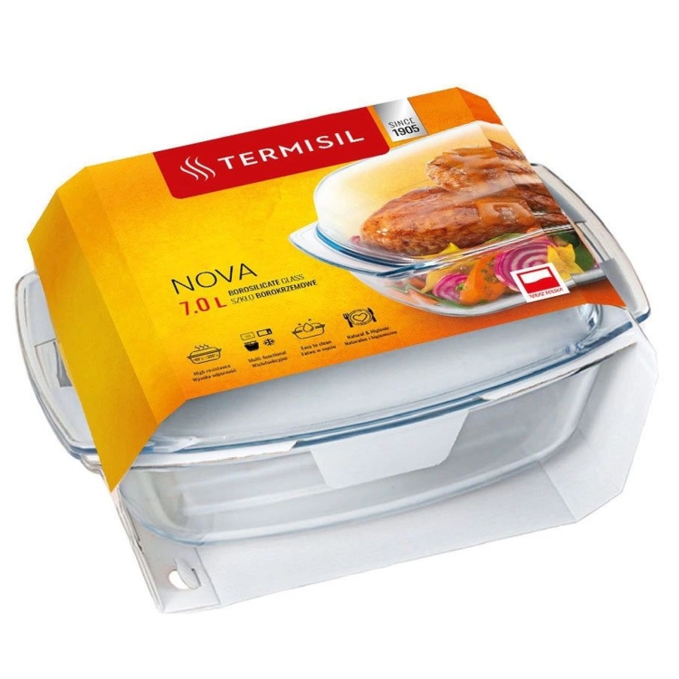 Szklane naczynie żaroodporne do zapiekania Termisil 7L