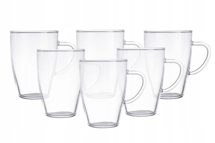 Komplet filiżanek żaroodpornych do kawy herbaty Termisil Agata 350 ml 6 szt