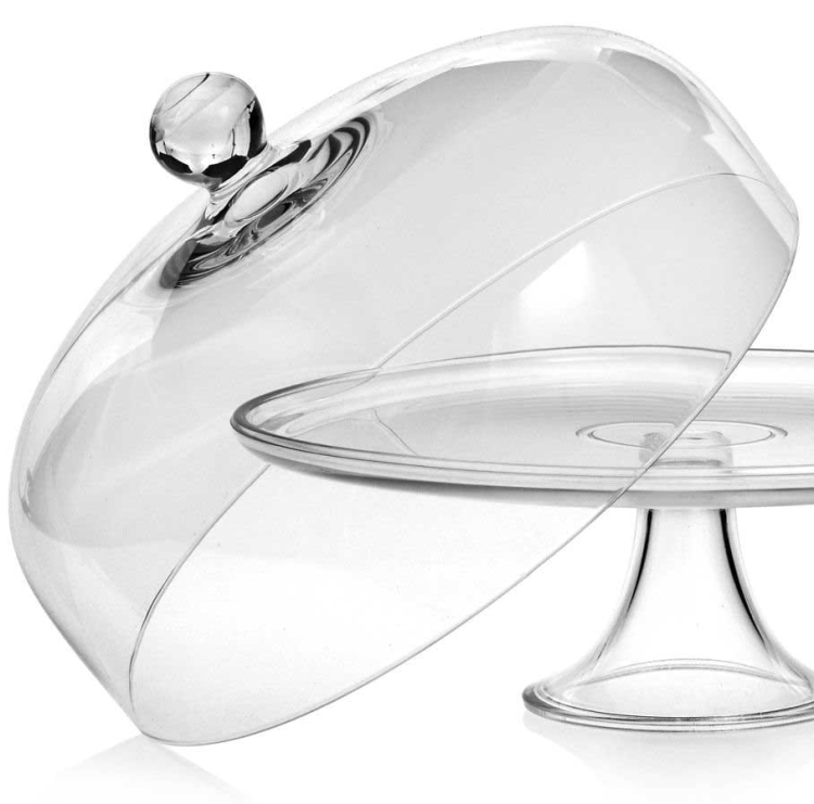 Duży klosz szklany na ciasta owoce KROSNO Ø 29,5cm