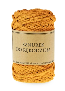 Sznurek do rękodzieła makramy z rdzeniem Musztardowy 5mm 50m