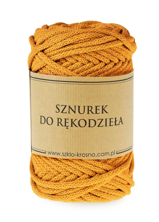 Sznurek do rękodzieła makramy z rdzeniem Musztardowy 5mm 50m