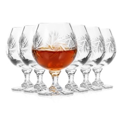 Kryształowe kieliszki do koniaku, brandy ZAWIERCIE Młynek 250ml | 6szt | 041662