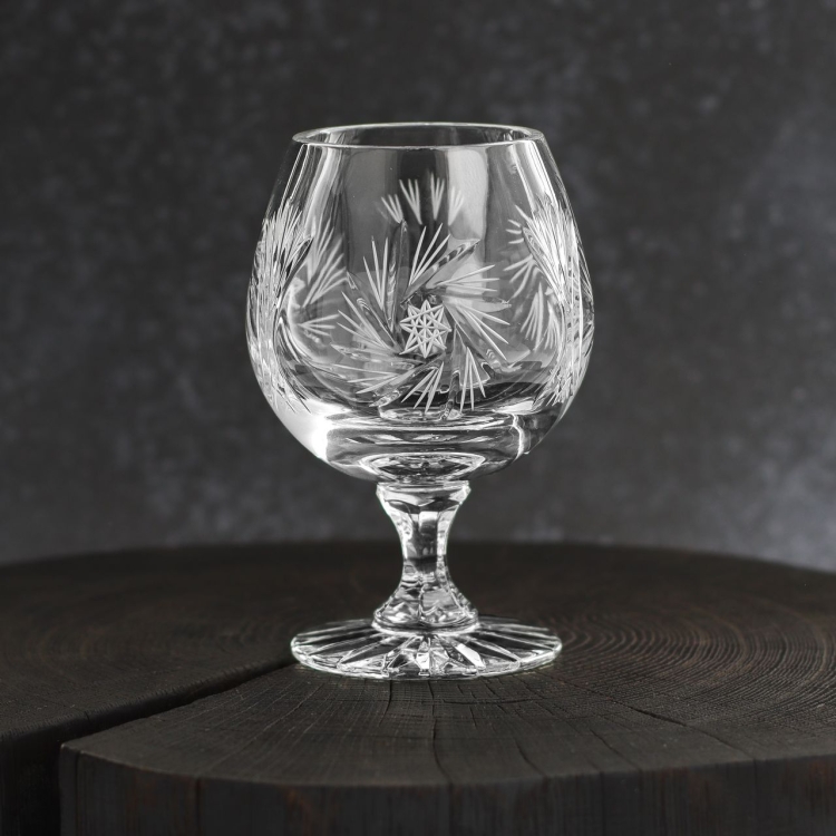 Kryształowe kieliszki do koniaku, brandy ZAWIERCIE Młynek 250ml | 6szt | 041662