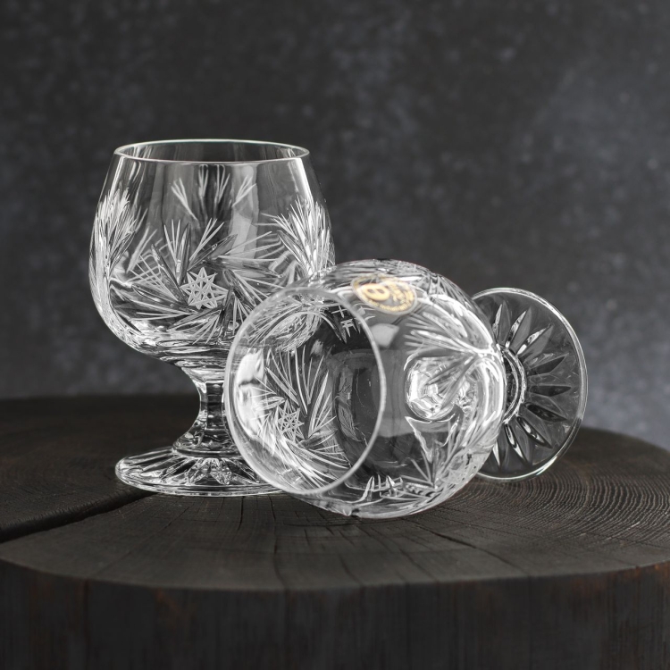 Kryształowe kieliszki do koniaku, brandy ZAWIERCIE Młynek 170ml | 6szt | 037085