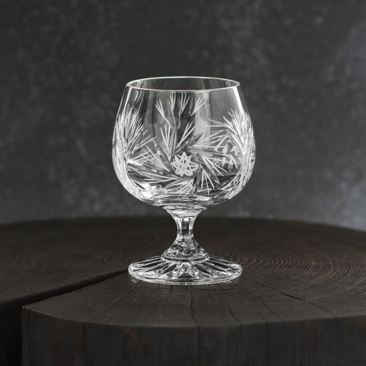 Kryształowe kieliszki do koniaku, brandy ZAWIERCIE Młynek 170ml | 6szt | 037085