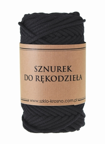 Przejdź do produktu Sznurek do rękodzieła makramy z rdzeniem Czarny  3mm 17m