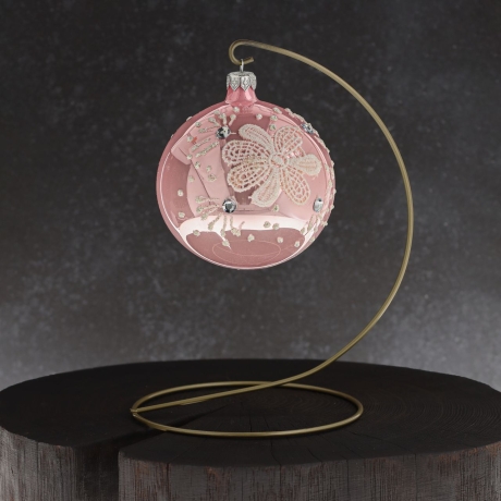 Przejdź do produktu Szklane bombki choinkowe Handmade Połysk 10 cm 4 szt.