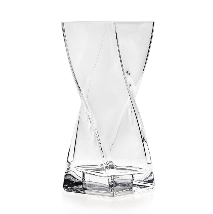 Wazon szklany dekoracyjny skręcony EDWANEX "Twist" BEZBARWNY H-20cm 8x8cm