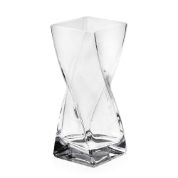 Wazon szklany dekoracyjny skręcony EDWANEX "Twist" BEZBARWNY H-20cm 8x8cm