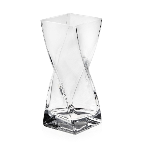 Przejdź do produktu Wazon szklany dekoracyjny skręcony EDWANEX "Twist" BEZBARWNY H-20cm 8x8cm
