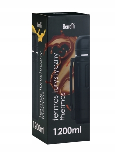 Termos turystyczny podróżny z uchwytem na herbatę BERRETTI 1200ml BR-0541