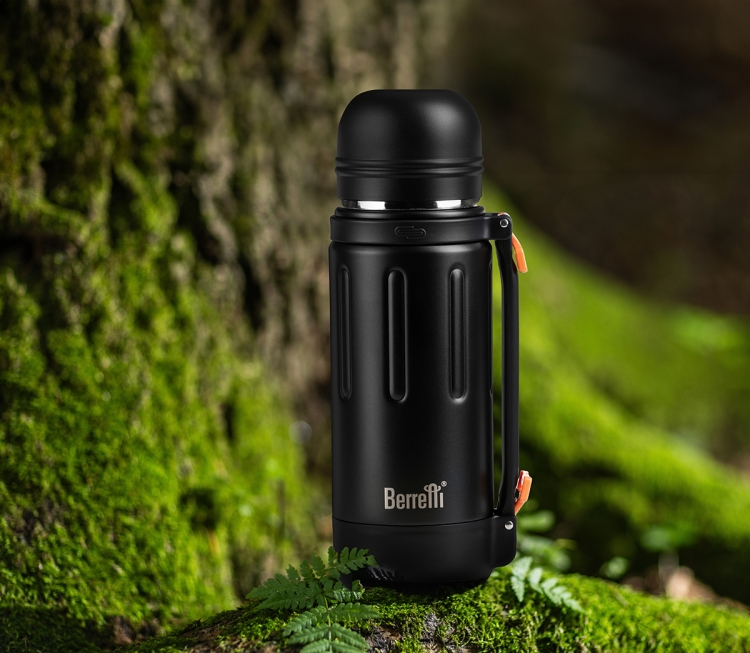 Termos turystyczny podróżny z uchwytem na herbatę BERRETTI 1200ml BR-0541