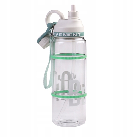 Przejdź do produktu Sportowa butelka bidon na wodę z rurką BERRETTI TRITAN BPA FREE 1L BR-0176