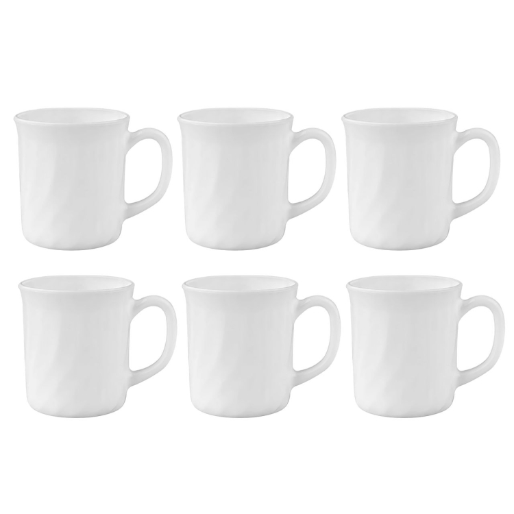 Luminarc Trianon szklane białe kubki 290 ml 6szt