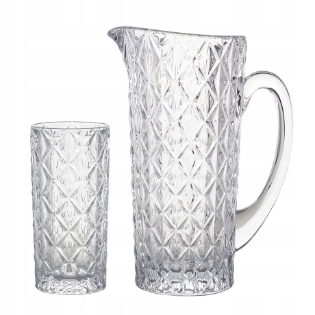 Przejdź do produktu Kryształowy komplet do wody 6+1 BOHEMIA Prestige Oaza dzbanek + szklanki
