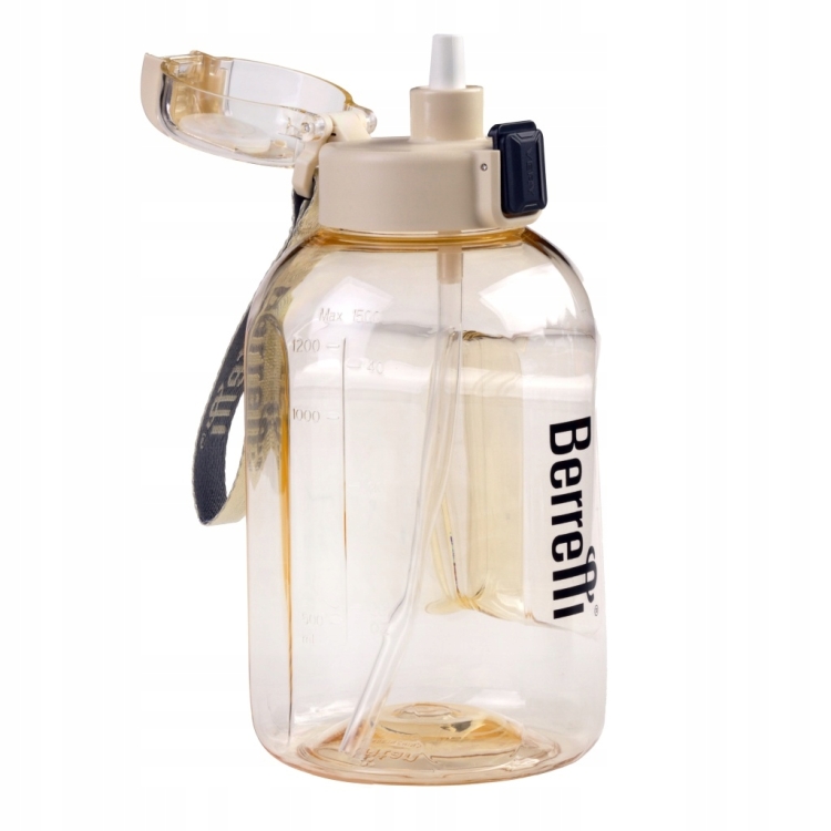 Duża sportowa butelka bidon na wodę z rurką uchwytem BERRETTI 1,5L BR-0213