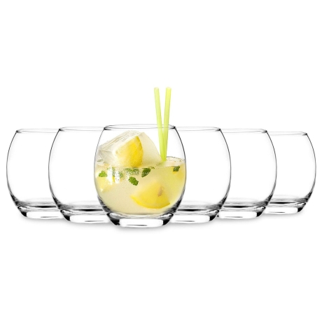 Przejdź do produktu Szklanki do wody soku whisky kula 300ml 6szt