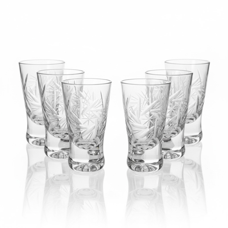 Kieliszki do wódki 25ml Szlif młynek 6szt
