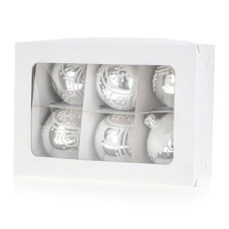 Przejdź do produktu Szklane bombki choinkowe Handmade Połysk 8 cm 6 szt.