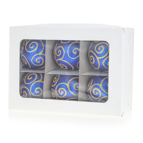 Przejdź do produktu Szklane bombki choinkowe Handmade Mat 8 cm 6 szt.