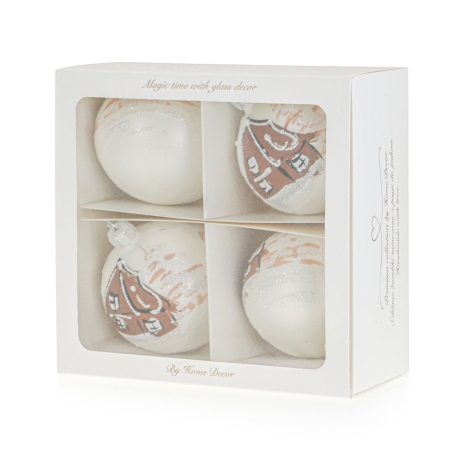 Przejdź do produktu Szklane bombki choinkowe Handmade Mat 8 cm 4 szt.