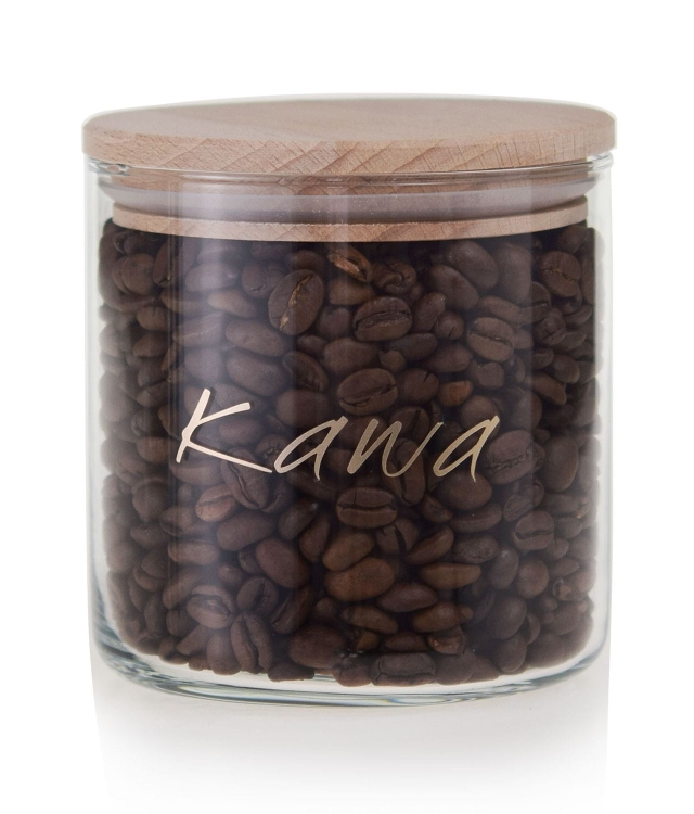 POJEMNIK kuchenny z nadrukiem napisem 550ml KAWA 1szt