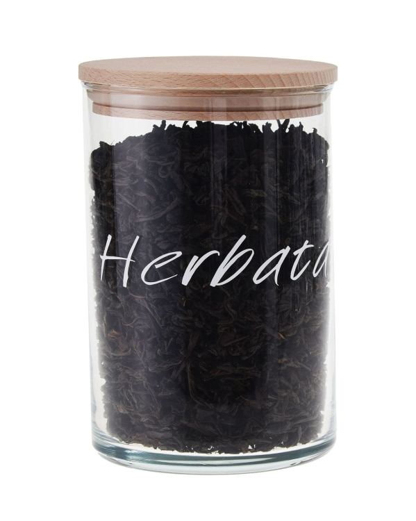 POJEMNIK kuchenny z nadrukiem napisem 870ml HERBATA 1szt