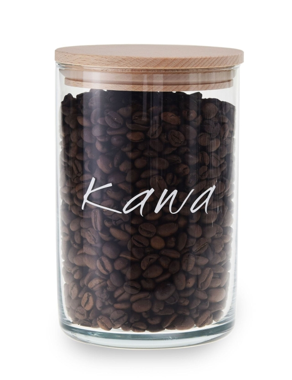 POJEMNIK kuchenny z nadrukiem napisem 870ml KAWA 1szt