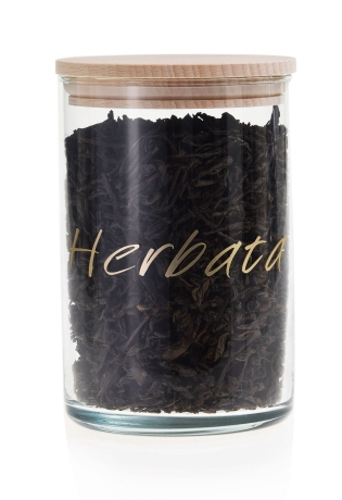 Przejdź do produktu POJEMNIK kuchenny ze złotym nadrukiem napisem 870ml HERBATA 1szt