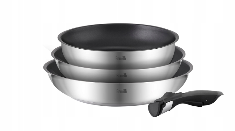Berretti zestaw 3 patelni z odpinaną rączką Comodo BR-8785
