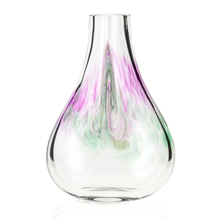 Przejdź do produktu Ekskluzywny ręcznie robiony Wazon szklany na kwiaty kolorowy HANDMADE 29 cm